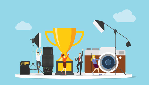 摄影比赛比赛与奖杯和图片下载