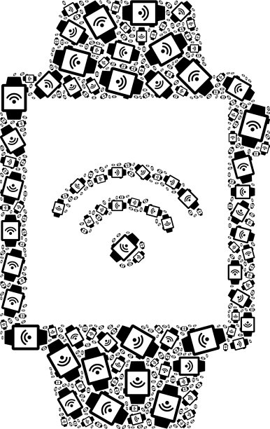 Wifi手表递归图标马赛克的自我图标图片下载