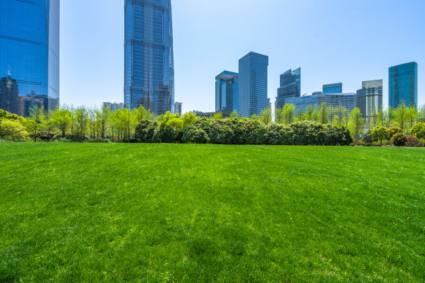 位于中国上海陆家嘴金融中心的公园图片下载