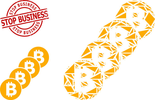 几何比特币币区块链图标马赛克和图片下载