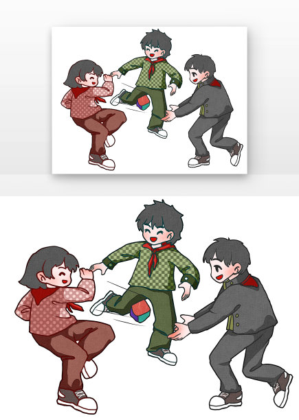 儿童游戏扔沙包图片下载