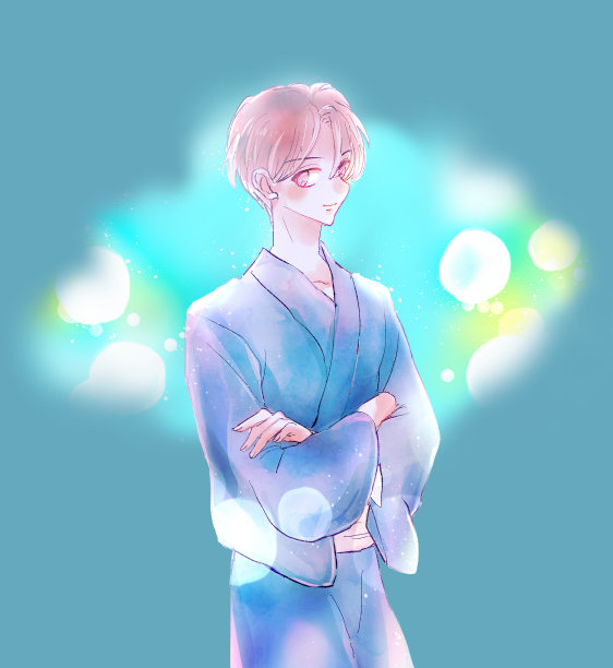 一个穿着清凉浴衣的男人图片下载