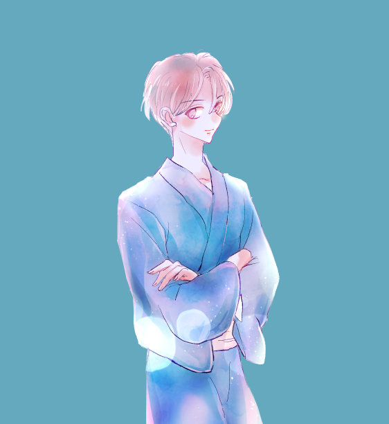 一个穿着清凉浴衣的男人图片下载