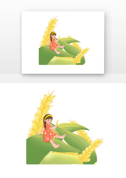 芒种人坐在麦芒上图片下载