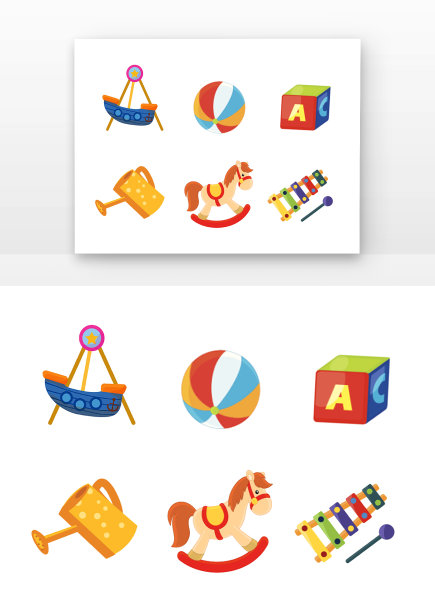 儿童节卡通玩具组合图片下载