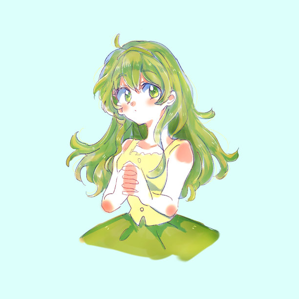 可爱的长发女孩图片下载