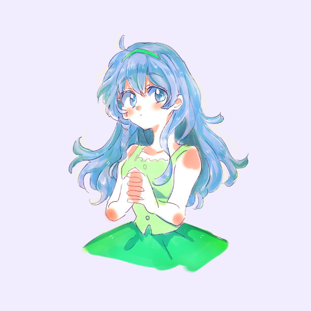 可爱的长发女孩图片下载