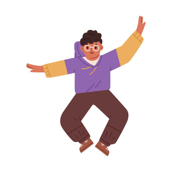 快乐的孩子开心的跳起来，可爱活泼的孩子在图片下载