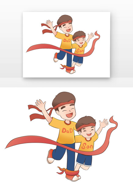 父亲节父亲和孩子一起玩耍图片下载