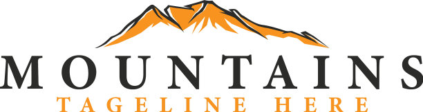 现代设计七彩山山标志设计图片下载