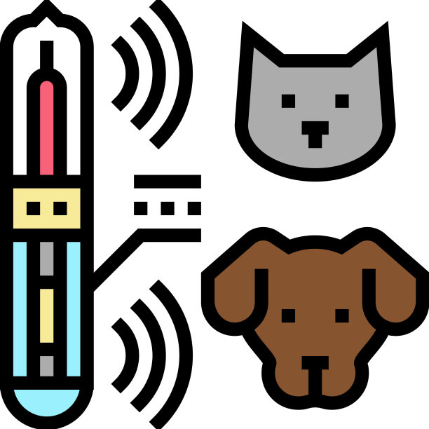 微芯片家畜颜色图标图片下载