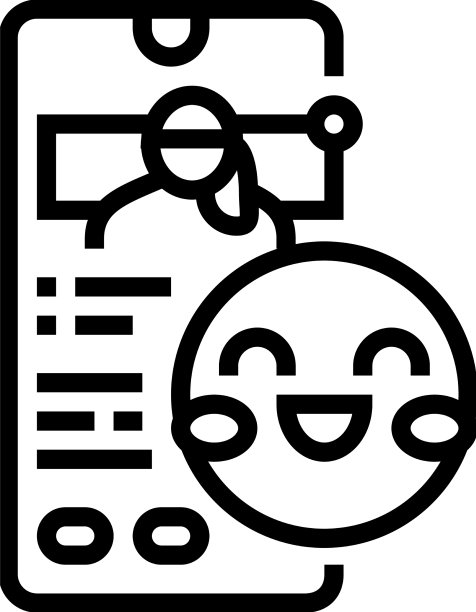 保姆智能手机应用程序线图标图片下载