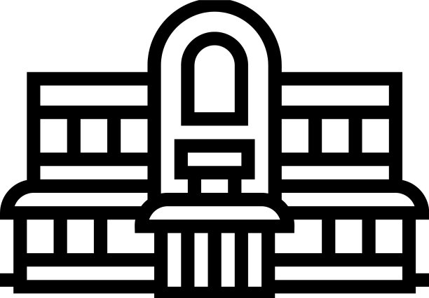 餐厅咖啡馆建筑线条图标图片下载