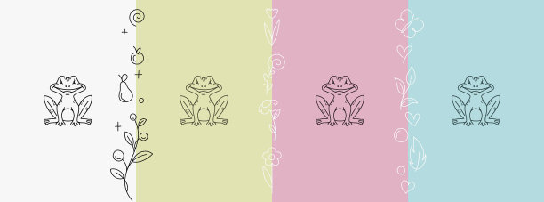 可爱稚气的动物小孩标志形状的标志图片下载