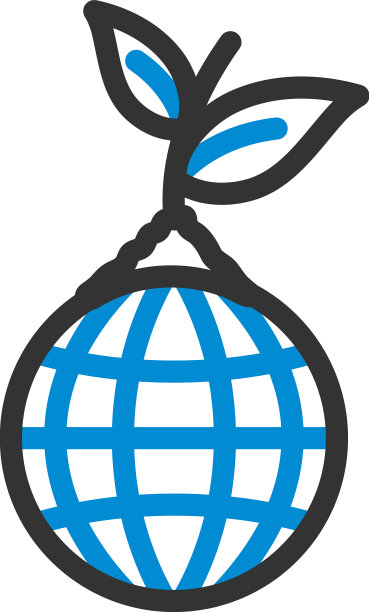 带有发芽图标的行星图片下载