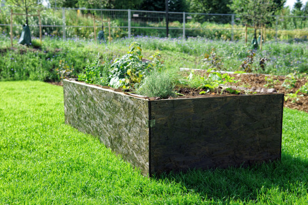 木制花盆箱图片下载