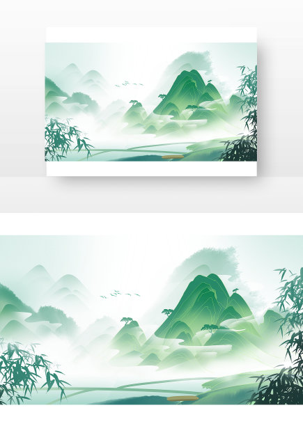 清明节水墨淡雅风格图片下载