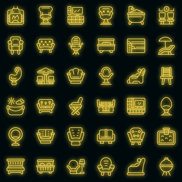 休息室图标设置霓虹灯图片下载