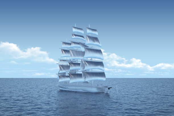 海上结冰的帆船图片下载