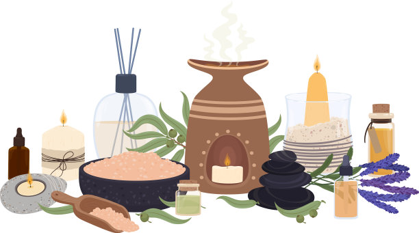 芳香疗法元素放松香味图片下载