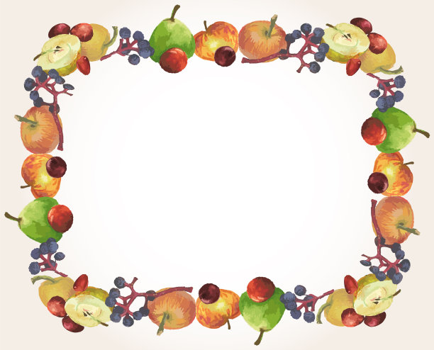 装饰卡与边界从水彩图片下载