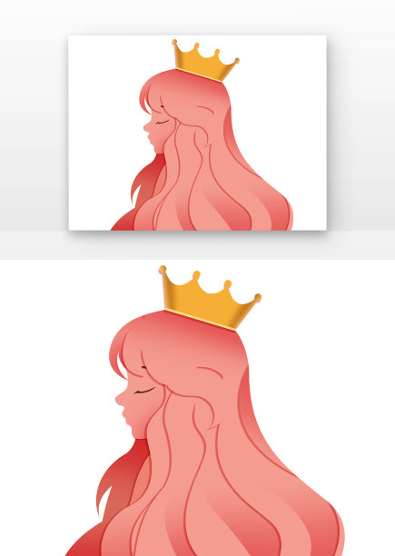 剪影戴皇冠的女人剪影图片下载
