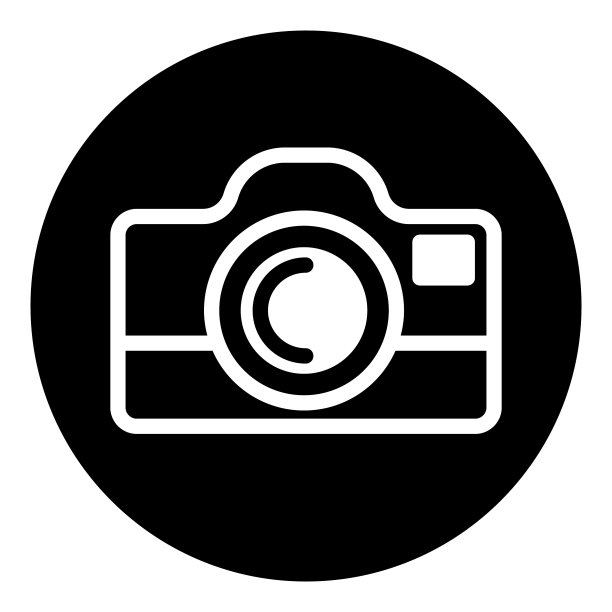 胶片相机平面图标孤立在白色上图片下载