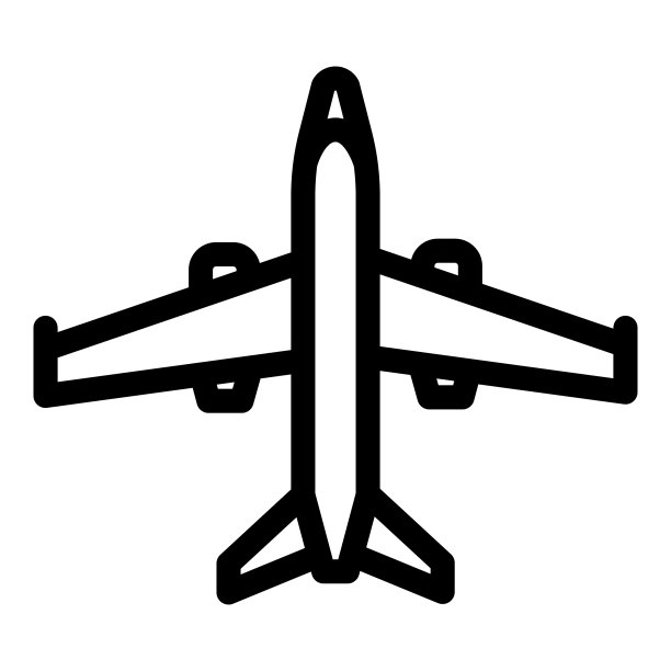 飞行喷气式飞机的平面图标孤立在白色图片下载