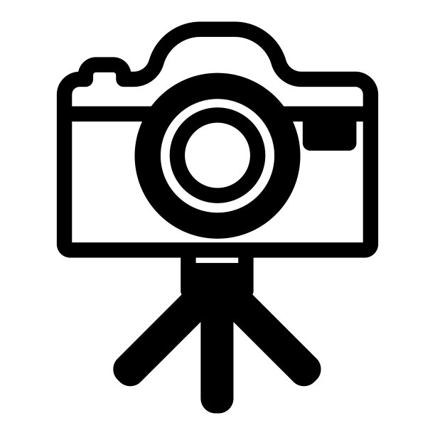 胶片相机平面图标孤立在白色上图片下载