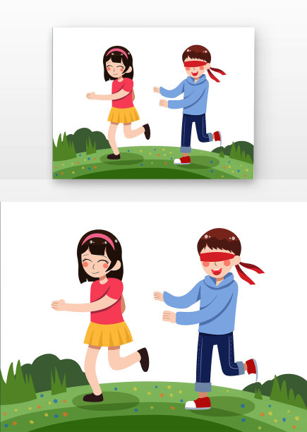 儿童节儿童玩捉迷藏图片下载