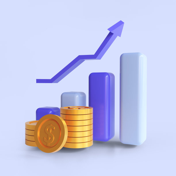 3d渲染ROI概念，投资回报率，人理财图，利润收入。孤立在紫色背景上图片下载
