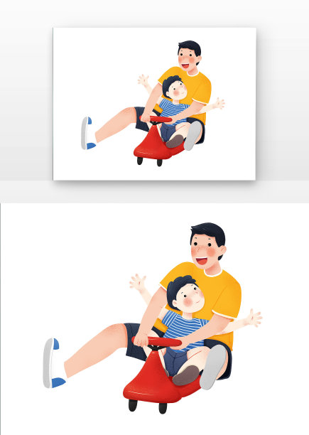 父亲节爸爸和孩子玩耍图片下载