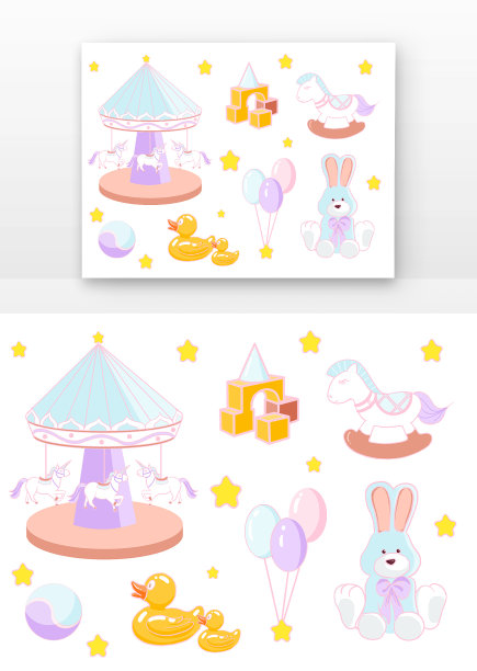 可爱少女心唯美儿童玩具图片下载