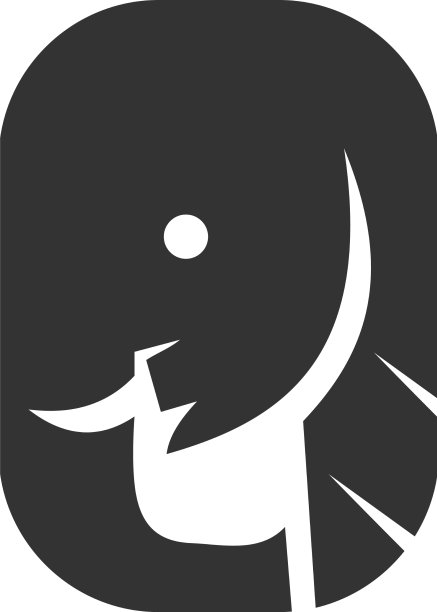 大象头图标品牌孤立图片下载