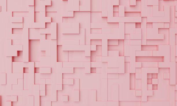 粉色粉彩马赛克抽象背景。墙纸和背景艺术概念。3 d演示呈现图片下载
