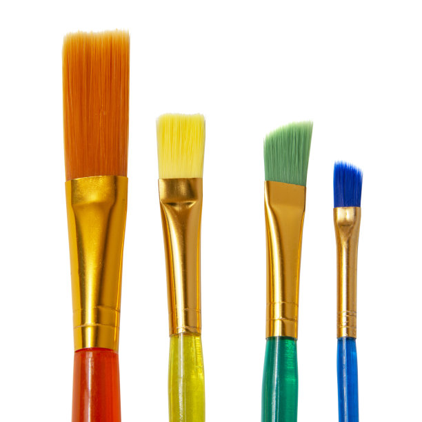 塑料多色刷漆隔离在白色背景图片下载