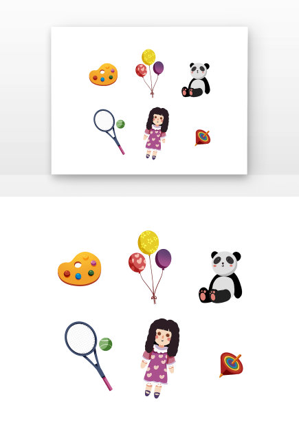 六一可爱儿童玩具组合图片下载