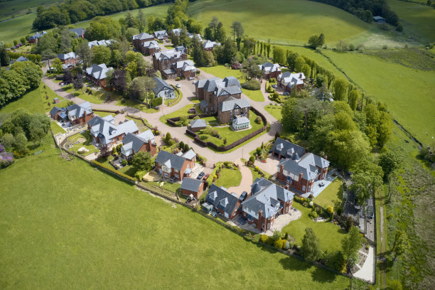 苏格兰的豪华乡村鸟瞰图图片下载