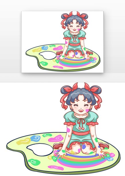 儿童节可爱儿童画画图片下载