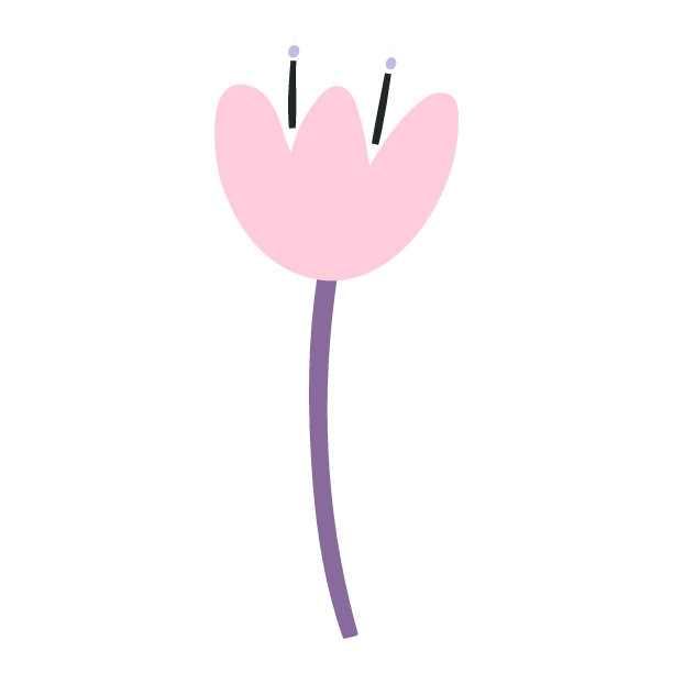 可爱的手绘花向量图片下载