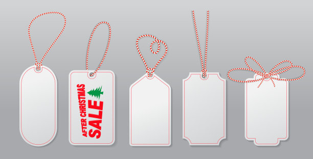 套圣诞挂标签价格或空白图片下载