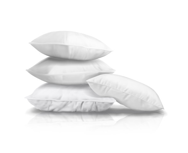 白色背景上的白色枕头。矢量插图。图片下载