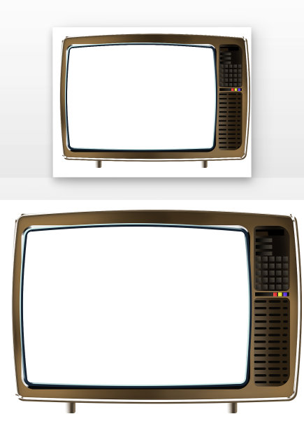 复古电视机老旧黑白电视机图片下载