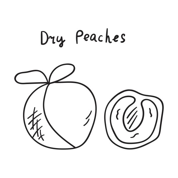 干燥的桃子。图片下载