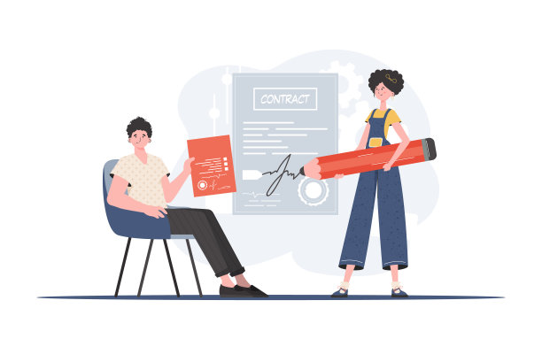 人力资源经理正在招聘一个人。招聘的概念。趋势风格，矢量插图。图片下载