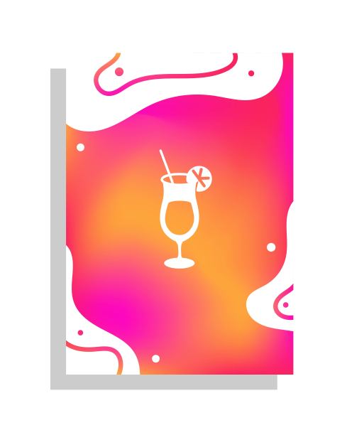 一杯鸡尾酒。为鸡尾酒会设计海报或横幅模板。图片下载