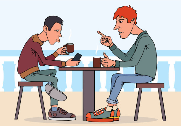 夏日海边的咖啡馆图片下载