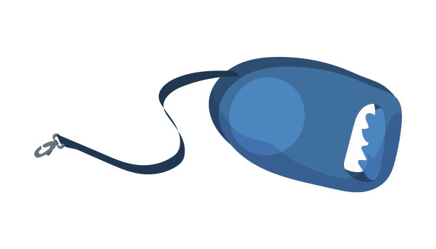 卡通狗带牵引绳与钩兽医图片下载