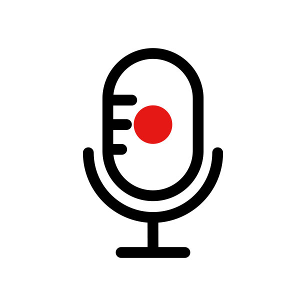 录音麦克风图标。音频录音。向量。图片下载