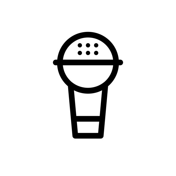 袖珍手持麦克风图标。卡拉ok和采访的符号。向量。图片下载